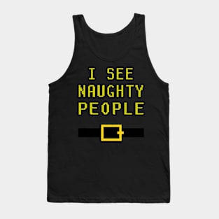 I See Naughty People Naughty Christmas Tank Top